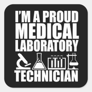 Sticker Carré Technicien de laboratoire Médicale