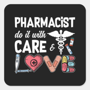 Sticker Carré Technicien Pharmaceutique Pharmacien Le Faire Avec