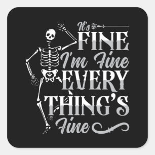 Sticker Carré Technologue en radiologie Ça va Je suis Technologu