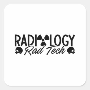 Sticker Carré Technologue en radiologie Médecine Rad Technologue