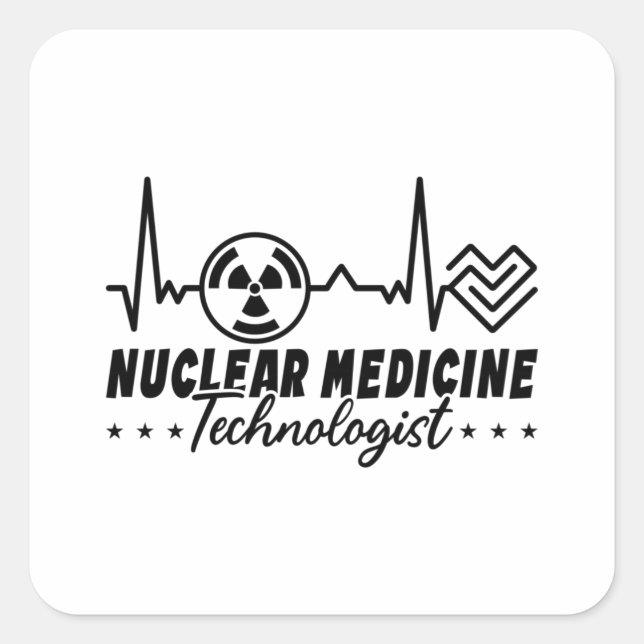 Sticker Carré Technologue en radiologie Xray en médecine nucléai (Devant)