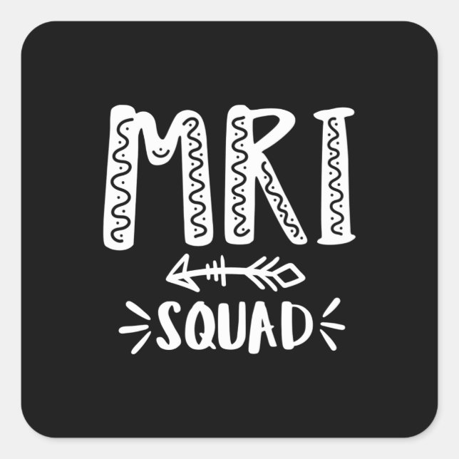 Sticker Carré Technologue IRM, technologie Mri, Radiologie (Devant)