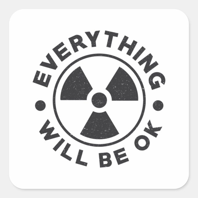 Sticker Carré Technologue Technologue En Radiologie Tout Va Bien (Devant)