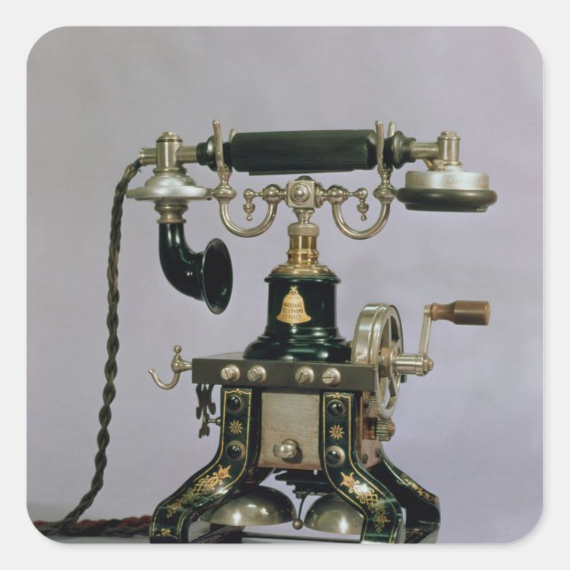 Sticker Carré Téléphone, National Telephone Service, USA, 1890 (Devant)
