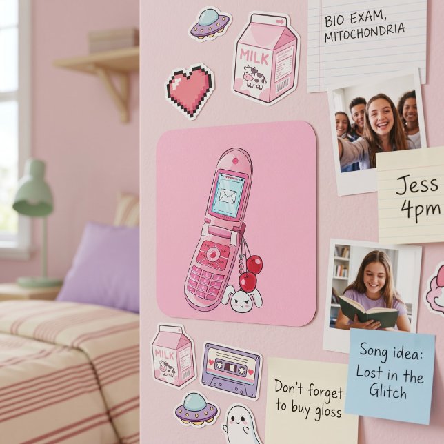 Sticker Carré Téléphone portable (Créateur téléchargé)