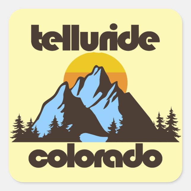 Sticker Carré Telluride, Colorado (Devant)