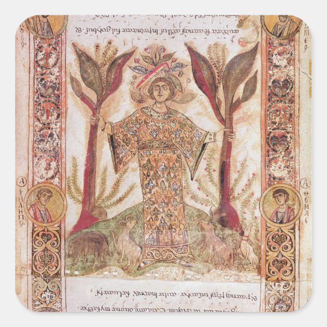 Sticker Carré Tellus, de Exultet I, c.1030 (Devant)