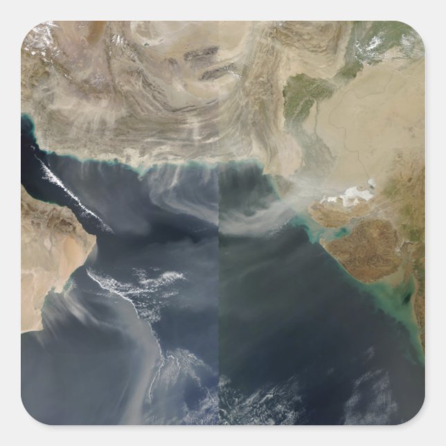 Sticker Carré Tempête de poussière (Devant)