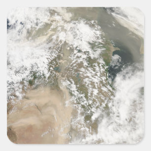 Sticker Carré Tempête de poussière au Moyen-Orient