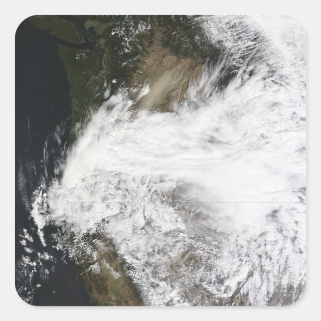 Sticker Carré Tempête de poussière dans l'est de Washington, USA (Devant)