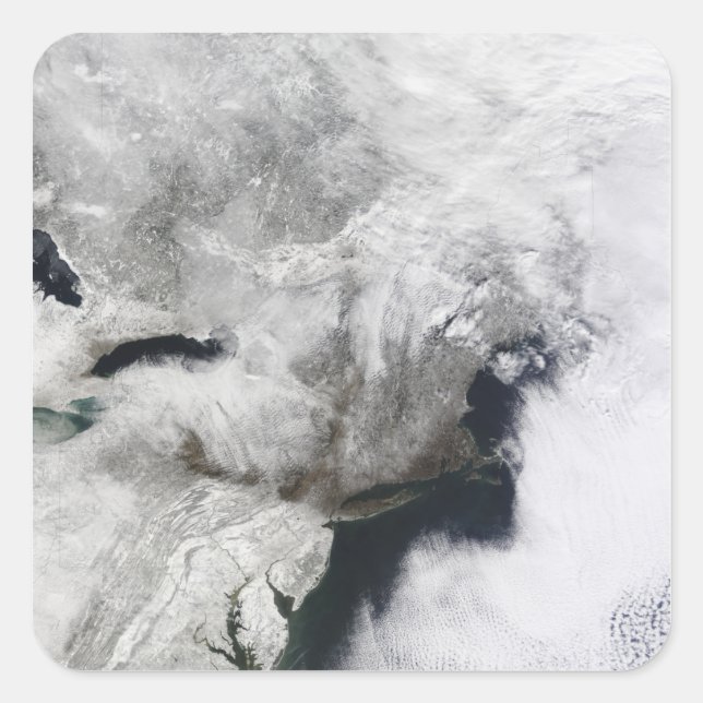 Sticker Carré Tempête hivernale sévère (Devant)