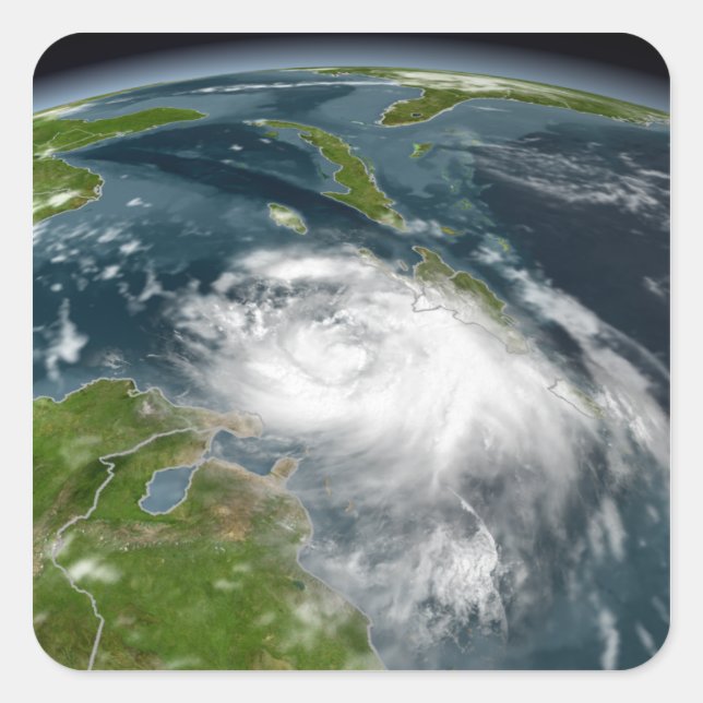 Sticker Carré Tempête tropicale Dennis (Devant)