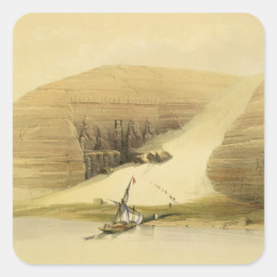 Sticker Carré Temple d'Abou Simbel extraite, de "Egypt and Nu