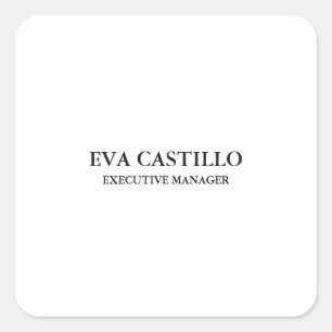 Sticker Carré Tendance Moderne Élégant Simple Manager 