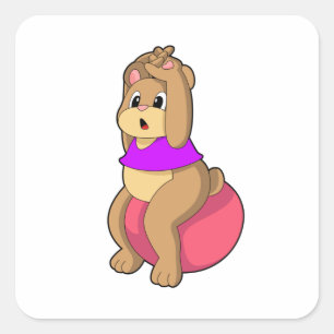 Sticker Carré Tenez-vous en forme avec l'exercice ball.PNG