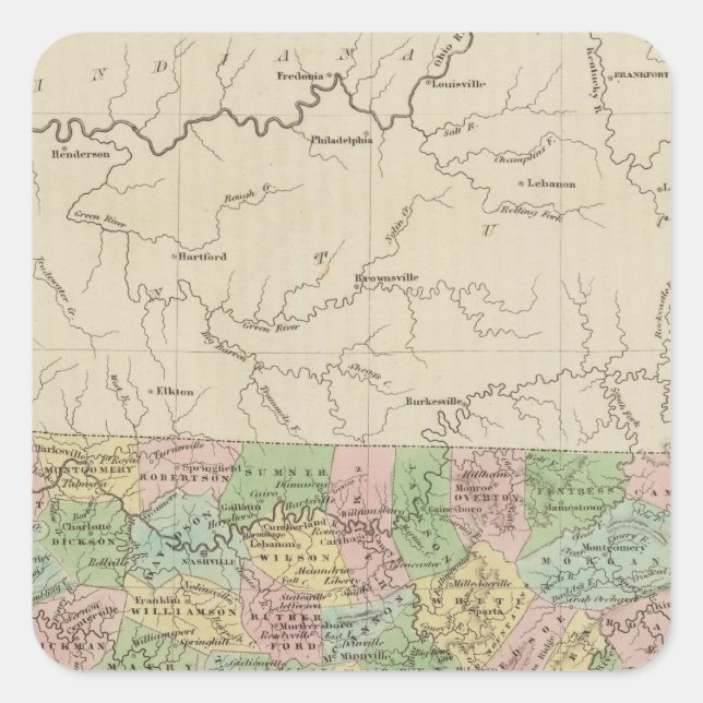 Sticker Carré Tennessee 4 (Devant)