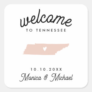 Sticker Carré TENNESSEE Destination Mariage N'IMPORTE QUELLE COU