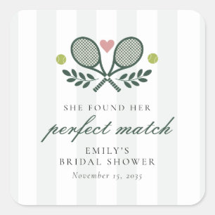 Sticker Carré Tennis de mariage parfait