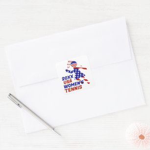 Sticker Carré TENNIS POUR FEMMES Patriotiques