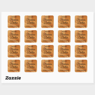 Sticker Carré Terracotta Ocher Or Beige