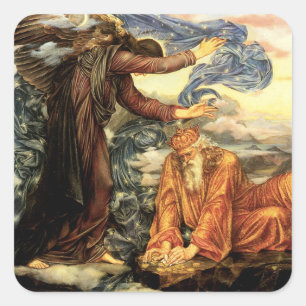 Sticker Carré Terre liée par Evelyn De Morgan, Art victorien