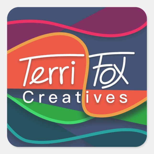 Sticker Carré Terri Fox Creatives (Devant)