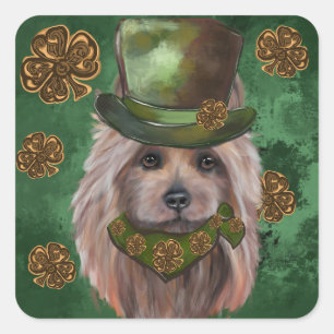 STICKER CARRÉ TERRIER AUSTRALIEN