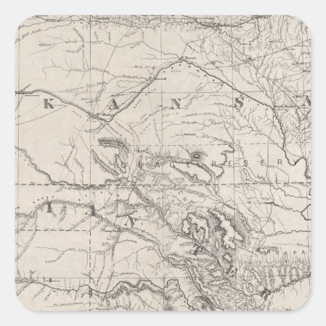 Sticker Carré Territoire indien (Devant)