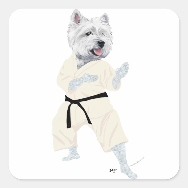 Sticker Carré Tervueren Karate ! (Devant)