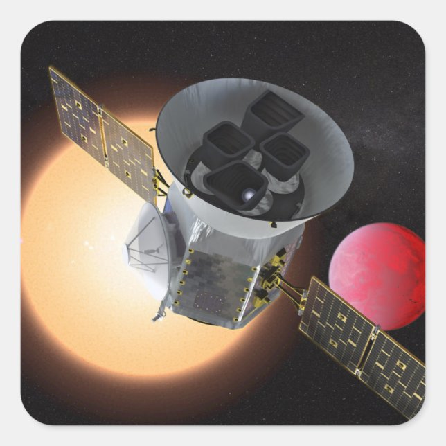 Sticker Carré TESS Planet Hunter Spacecraft (Devant)