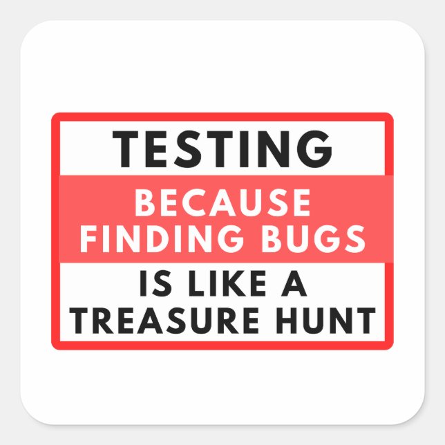 Sticker Carré Test de la chasse (Devant)