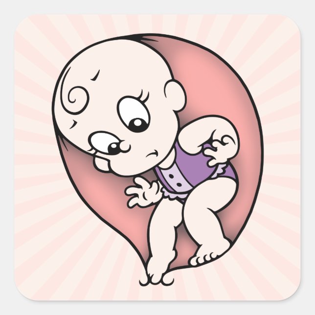 Sticker Carré Test de l'eau (Devant)