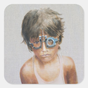 Sticker Carré Test des yeux à Vivekananda