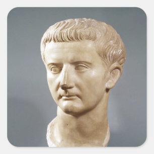 Sticker Carré Tête de l'empereur Tiberius