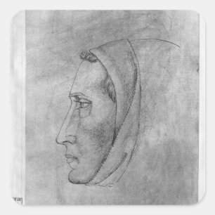 Sticker Carré Tête d'un moine, le de l'album de Vallardi