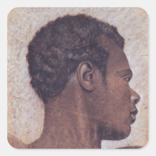Sticker Carré Tête d'un nègre