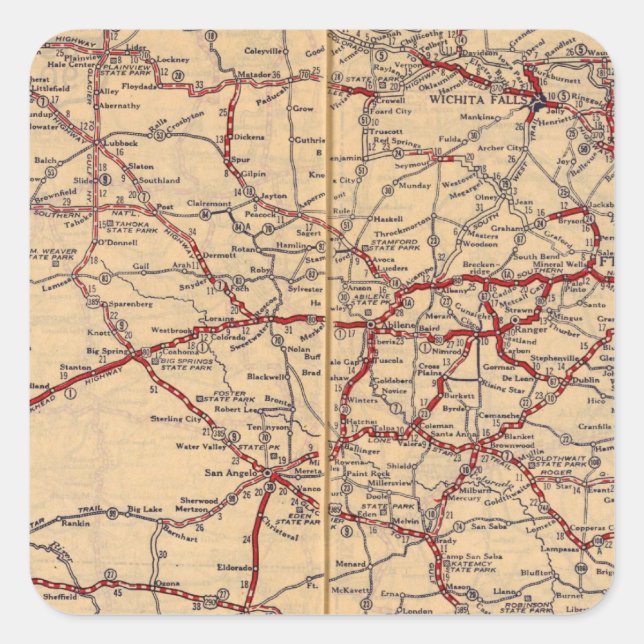 Sticker Carré Texas 11 (Devant)