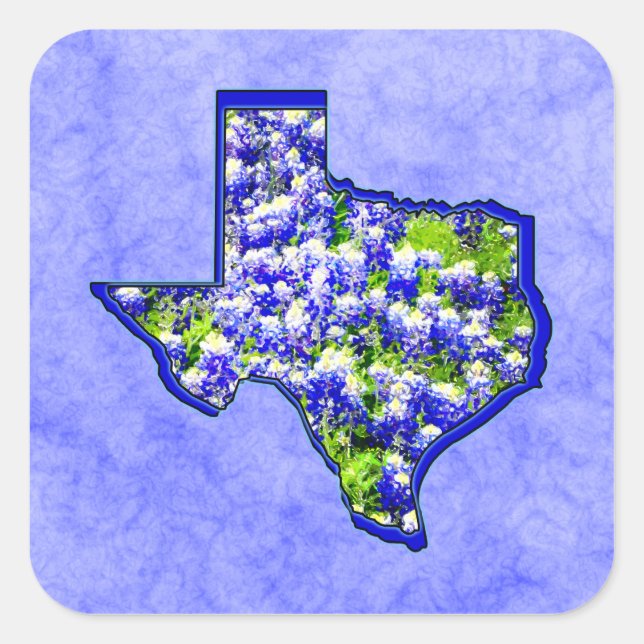 STICKER CARRÉ TEXAS BLUEBONNETS (Devant)