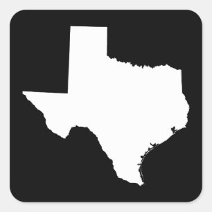 Sticker Carré Texas en blanc et noir