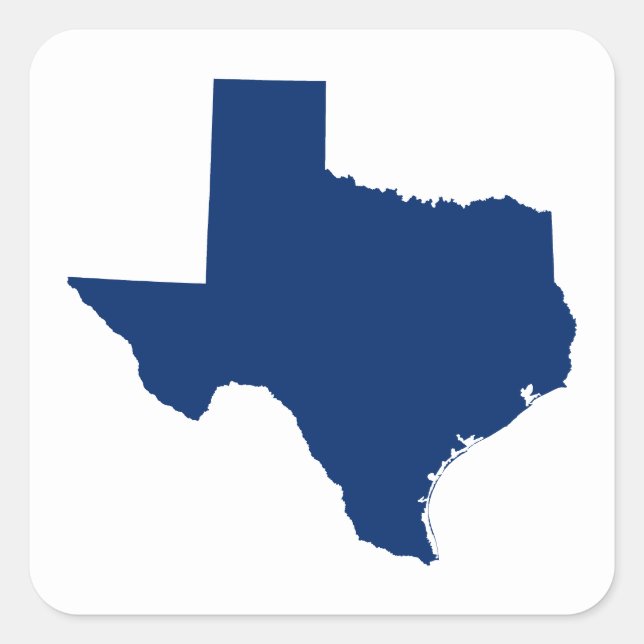 Sticker Carré Texas en bleu (Devant)
