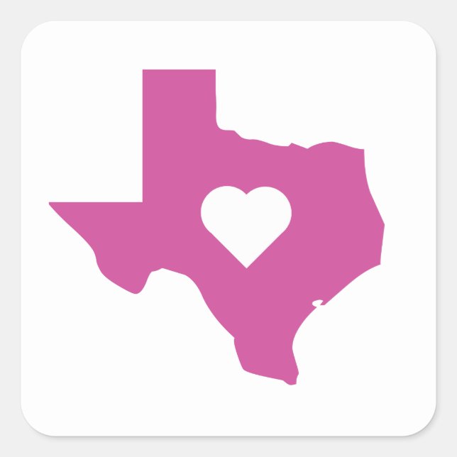 Sticker Carré Texas rose (Devant)