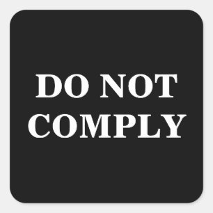 Sticker Carré Texte/Couleur Personnalisé Black Pro Liberté Ne 