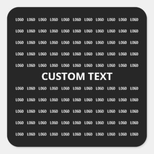 Sticker Carré Texte modifiable et Motif d'image ou de logo téléc