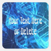 Texte personnalisé Bleu Double Hélix ADN Strand Sc