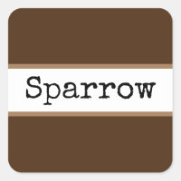 Texte Rétro Marron Chocolat Blanc MOINEAU à Rayure