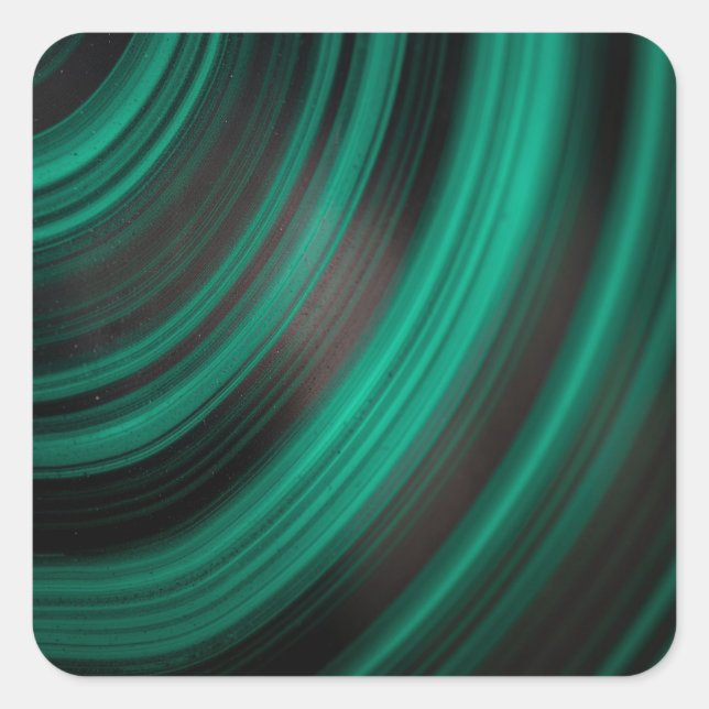 Sticker Carré texture de malachite (Devant)