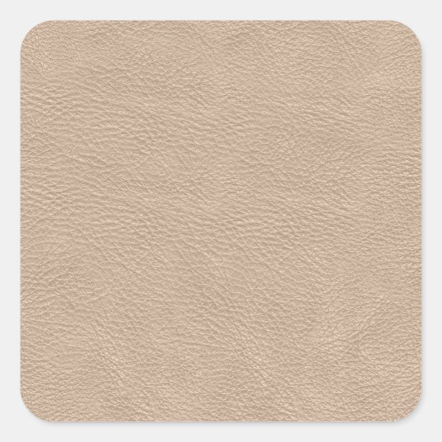 Sticker Carré Texture en cuir beige Tan (Devant)