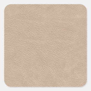Sticker Carré Texture en cuir bronzage beige