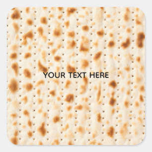 Sticker Carré Texture graphique réaliste de matza marron rustiqu