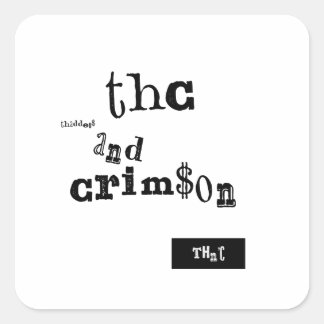 Sticker Carré thaddeus & crimson
